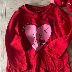 Carter's Red Kids Shirt with Heart Design